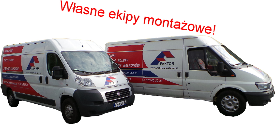montaż rolet zewnętrznych - własny transport - Faktor Bydgoszcz